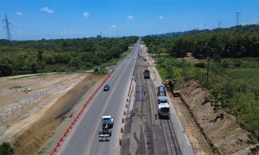 Anuncian cierres de circulación vial intermitentes por instalación de pasos de fauna en la Villahermosa – Escárcega