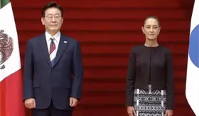 Recibe Sheinbaum a presidente de Corea del Sur