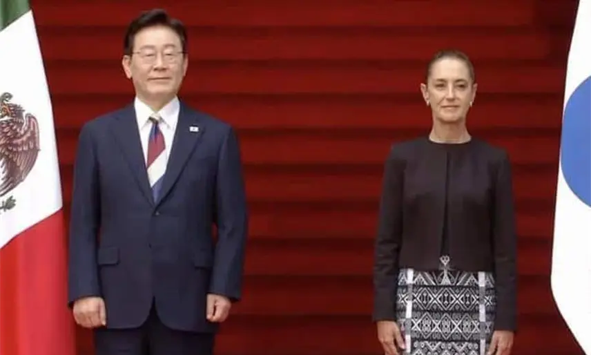 Recibe Sheinbaum a presidente de Corea del Sur