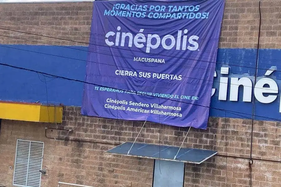 &iexcl;Se despide Cin&eacute;polis Macuspana! Anuncian el cierre en el municipio