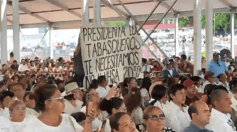 Detener el &acute;Villahermosa 2030&acute;, venta de bienes p&uacute;blicos y eliminar "mecheros" piden activistas a Sheinbaum