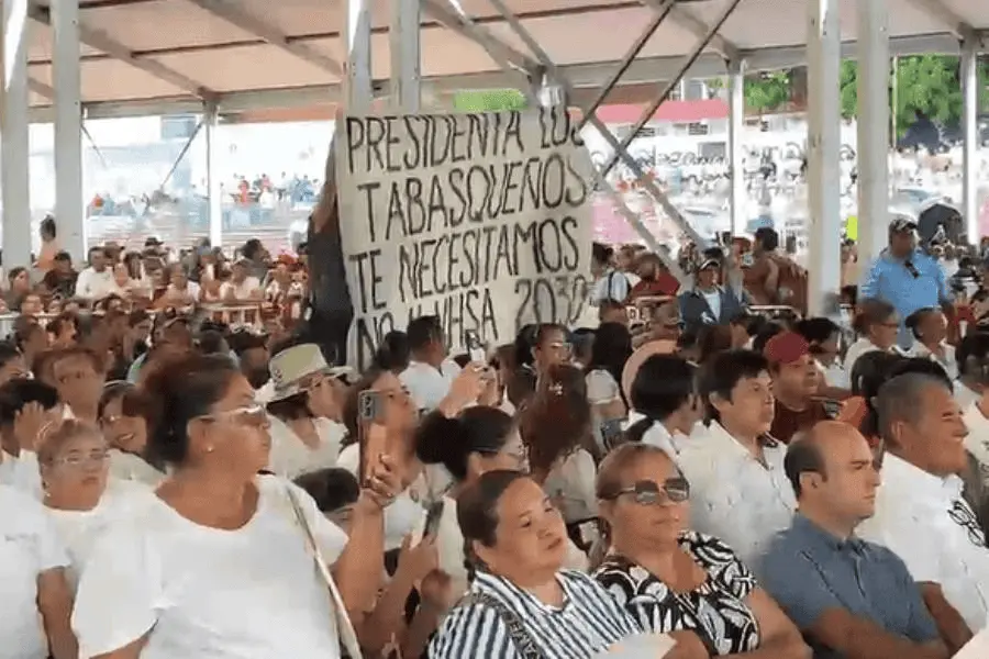 Detener el &acute;Villahermosa 2030&acute;, venta de bienes p&uacute;blicos y eliminar "mecheros" piden activistas a Sheinbaum