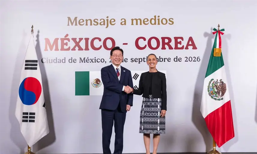Sheinbaum y presidente de Corea del Sur avanzan en 17 acuerdos de cooperación bilateral