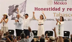 "Javier May est&aacute; cumpliendo los compromisos con el pueblo de Tabasco": Presidenta