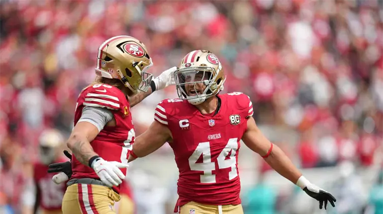 La NFL mult&oacute; a Kyle Juszczyk por su festejo, donde simul&oacute; beber cerveza
