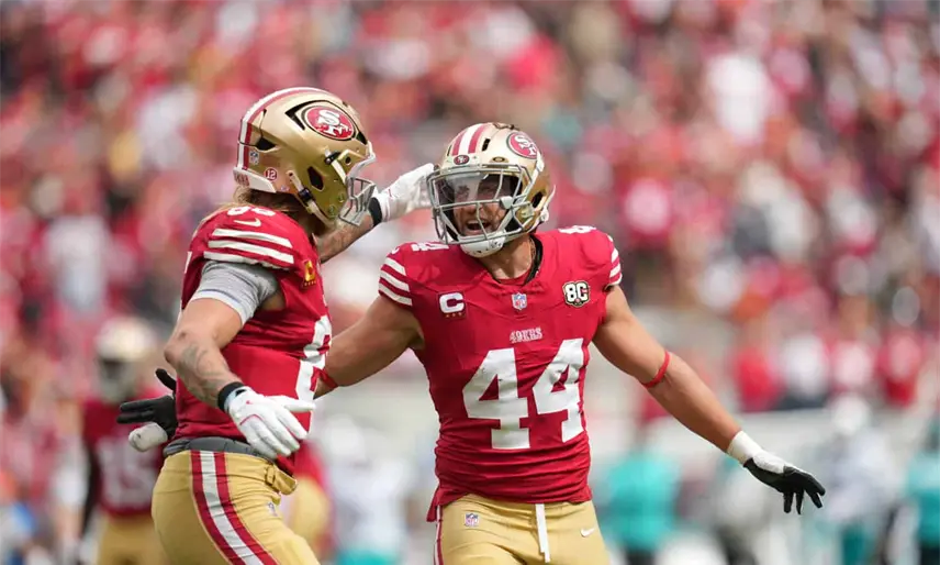 La NFL multó a Kyle Juszczyk por su festejo, donde simuló beber cerveza