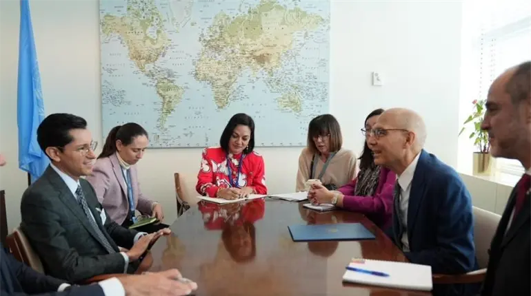 Canciller Velasco revisa tema de desapariciones con Alto Comisionado de la ONU