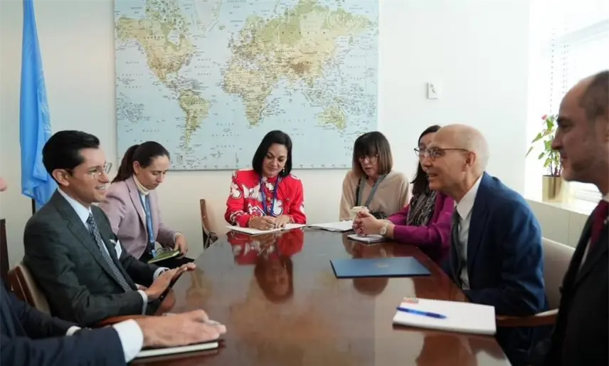 Canciller Velasco revisa tema de desapariciones con Alto Comisionado de la ONU