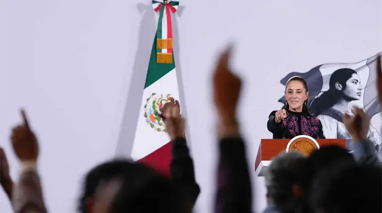 "Si existen pruebas, que FGR abra una investigaci&oacute;n": Sheinbaum sobre Am&iacute;lcar Ol&aacute;n