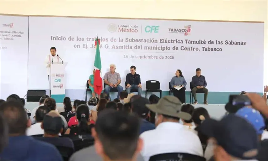 Arranca construcción de subestación eléctrica en Tamulté de las Sabanas