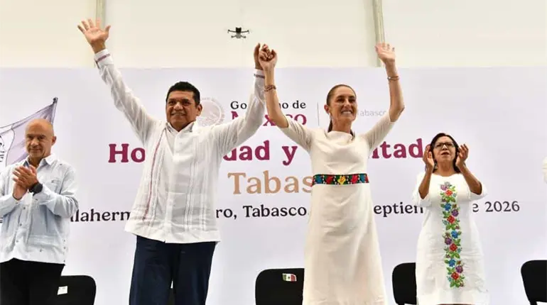 Defiende May visita de Sheinbaum a Tabasco