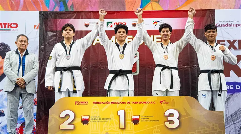 Tabasco suma tres medallas en Festival Mexicano de TKD en Zacatecas