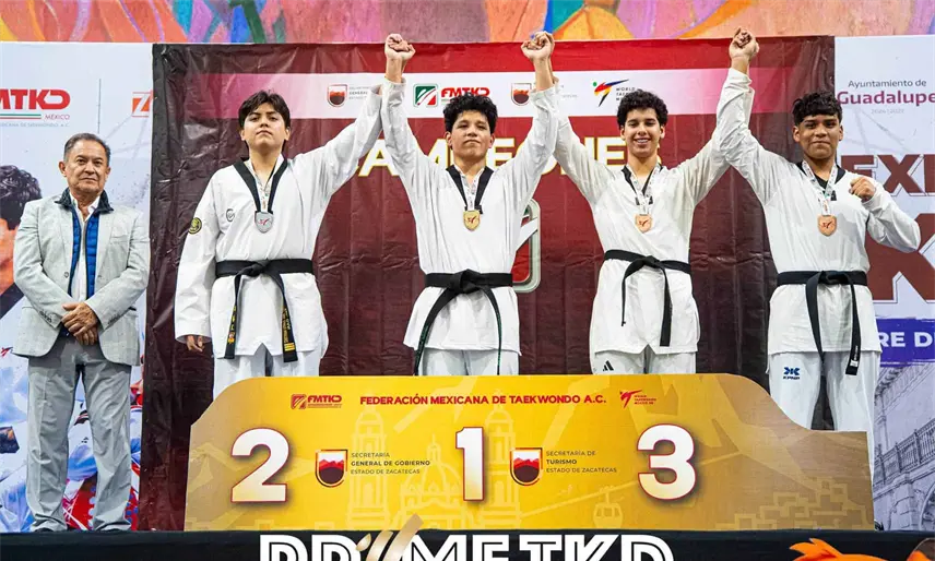 Tabasco cosecha tres medallas más en el Festival Mexicano de TKD en Zacatecas