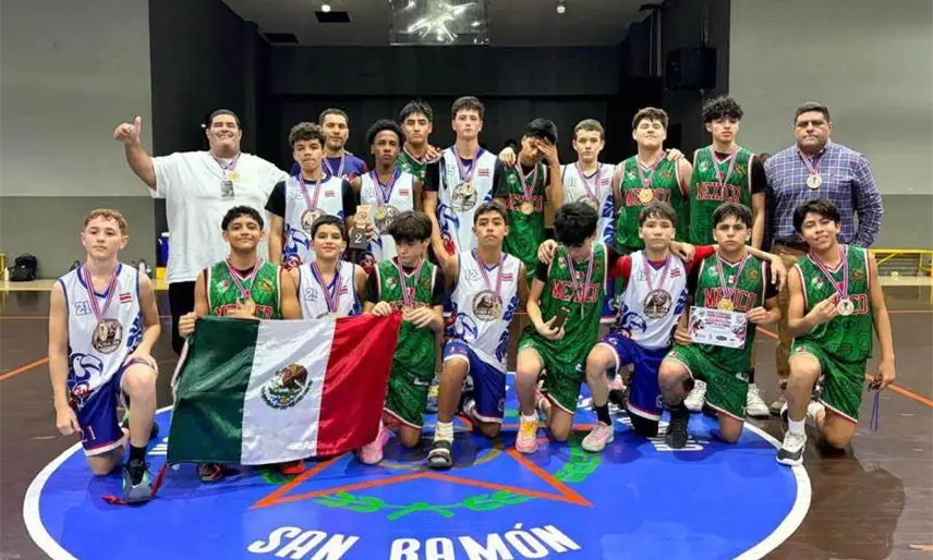 Tabasqueños son campeones con México U14 en el Torneo "Pura Vida" de Basquetbol en Costa Rica