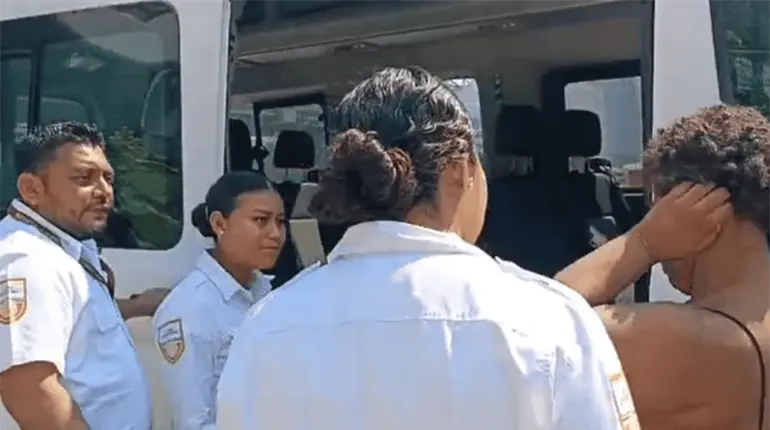 INM asiste a mujer migrante con comportamiento agresivo en La Manga