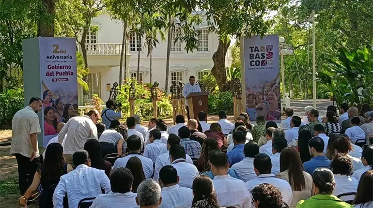 A dos a&ntilde;os de gobierno celebra May logros sociales, avances en vivienda, seguridad y defiende el Villahermosa 2030