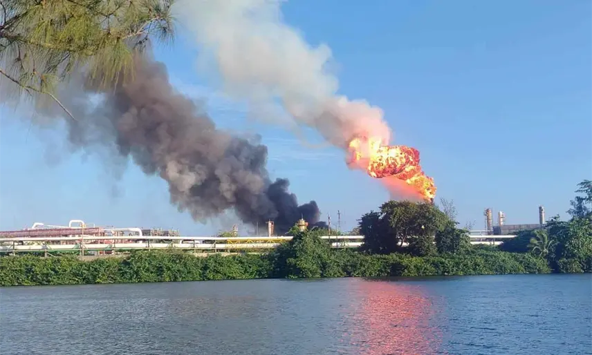 Ante reportes de incendio en refinería Olmeca, Segotab destaca existencia de protocolos de emergencia