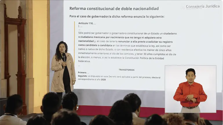 Jasmine Bugar&iacute;n renunci&oacute; a su nacionalidad estadounidense en 2018: Luisa Alcalde