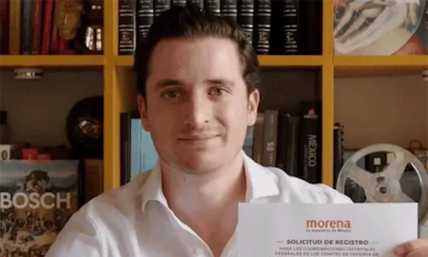 Bernardo Bosch, hermano de la Miss Universo 2025, Fátima Bosch, se registra en Morena para ser diputado federal