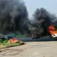 Se incendia auto tras aparatoso choque en la Teapa–Villahermosa