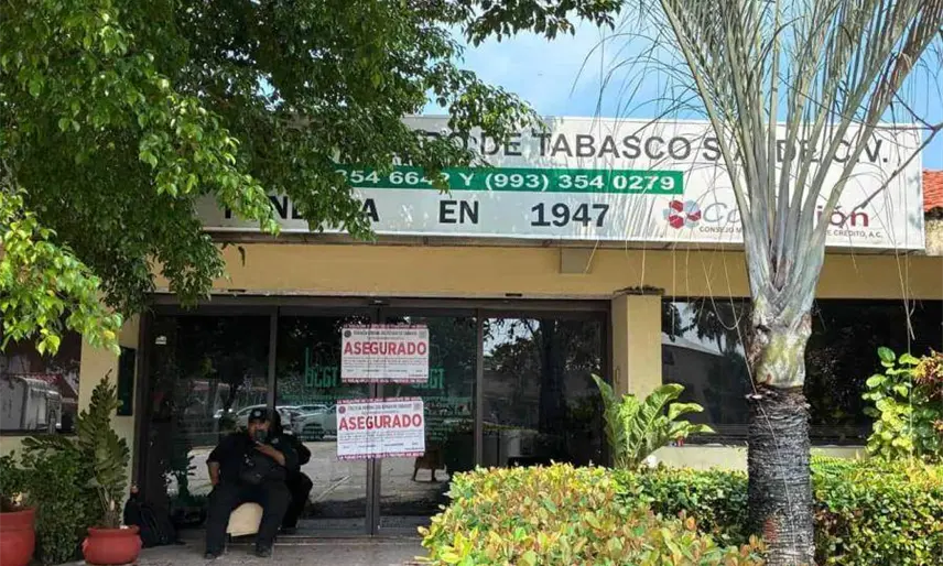 FGE Tabasco asegura oficinas de la Unión de Crédito Ganadero tras desfalco millonario