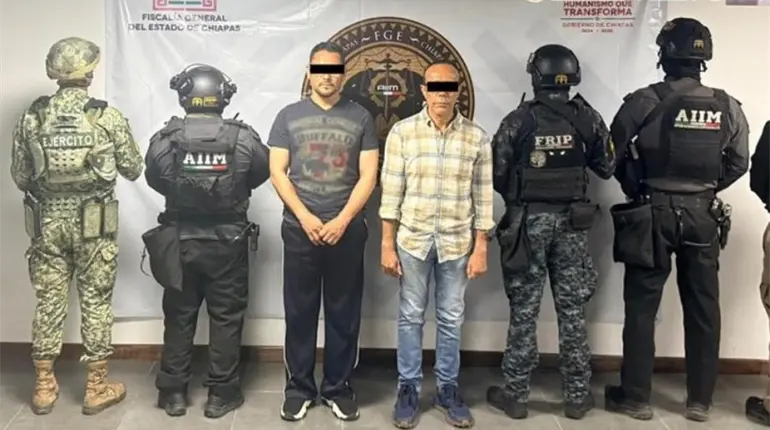 Detienen a alcalde y a exedil de Suchiapa durante Operativo Enjambre en Chiapas