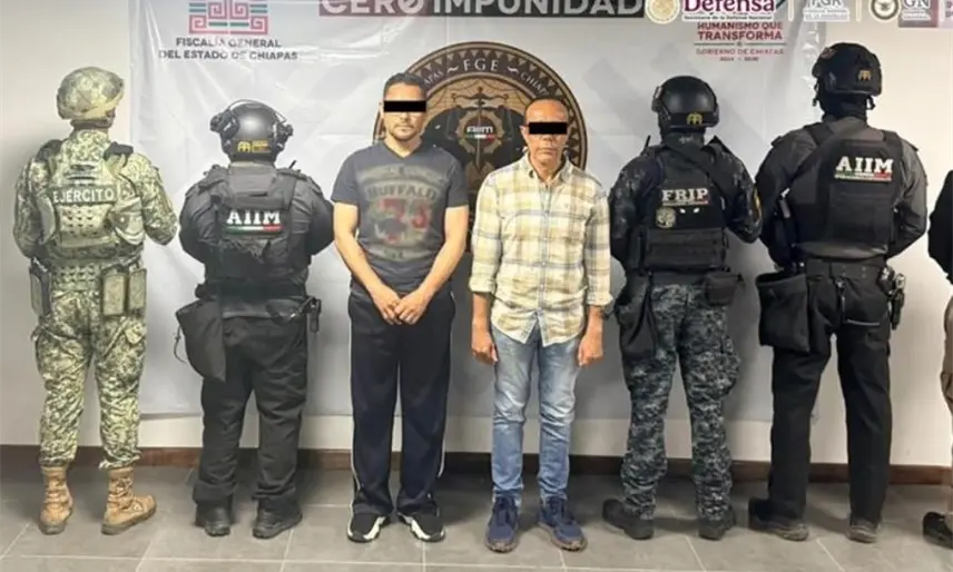 Detienen a alcalde y a exedil de Suchiapa durante Operativo Enjambre en Chiapas
