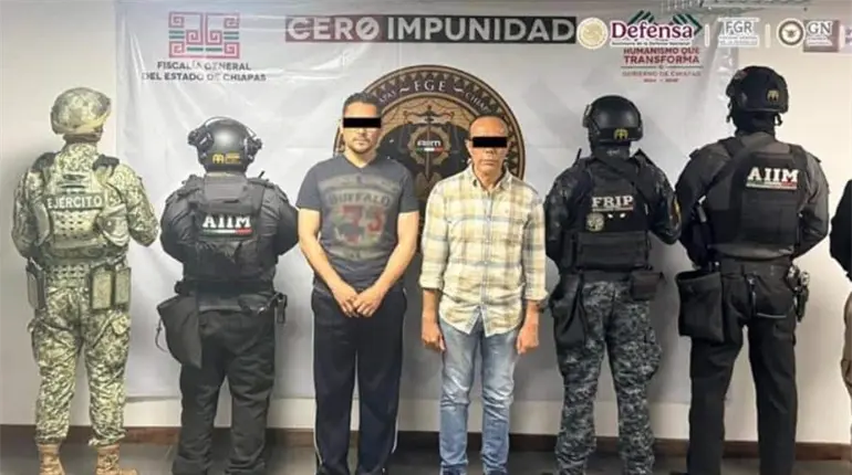 Detienen a alcalde y a exedil de Suchiapa, Chiapas, en Operativo Enjambre