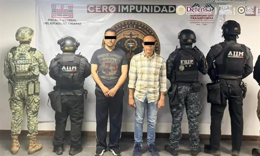 Detienen a alcalde y a exedil de Suchiapa, Chiapas, en Operativo Enjambre
