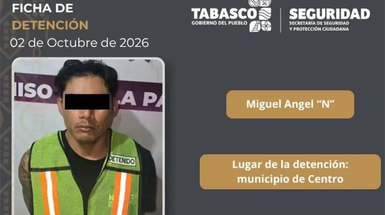 Detienen a hombre por delitos contra la salud y portaci&oacute;n de arma de fuego en Centro
