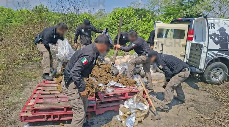 Incinera FGR m&aacute;s de 600 kilos de drogas en Tabasco