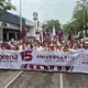 Celebra Morena Tabasco sus 15 a&ntilde;os de fundaci&oacute;n con marcha en Villahermosa