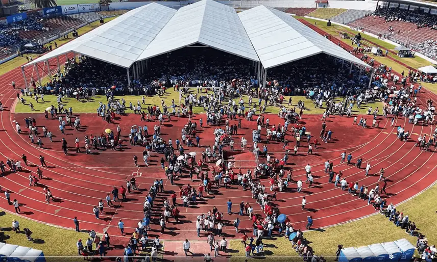 Injudet descarta irregularidades en permiso para evento de Sheinbaum en Estadio Olímpico de Tabasco
