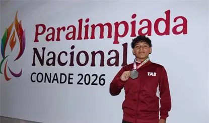 Iker Landero gana plata en la Paralimpiada Nacional 2026, la primera para Tabasco