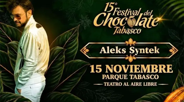 Aleks Syntek estar&aacute; el 15 de noviembre en el Parque Tabasco