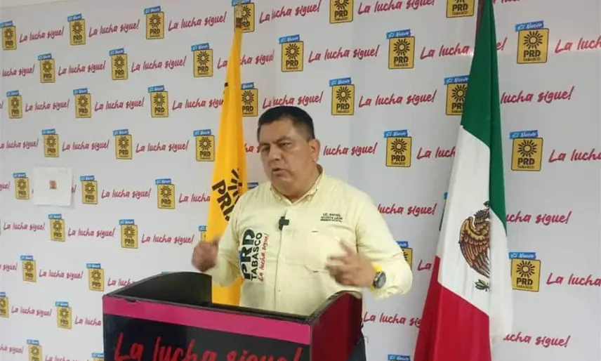 Insiste PRD Tabasco en posible renuncia de May como gobernador para imponer a Andy López