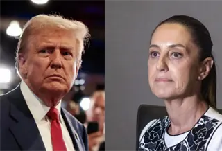 Trump se burla de Sheinbaum; asegura que le pidi&oacute; no cambiar el nombre del Golfo de M&eacute;xico a "Golfo de Am&eacute;rica"