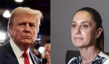 Trump se burla de Sheinbaum; asegura que le pidi&oacute; no cambiar el nombre del Golfo de M&eacute;xico a "Golfo de Am&eacute;rica"