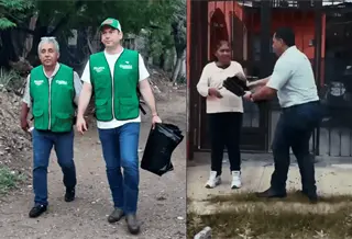 Viralizan a regidor y diputado de Torre&oacute;n tras repartir hules por fuertes lluvias en la entidad