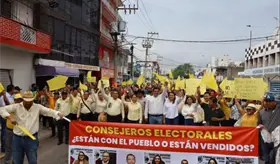 Con marcha PRD exige al IEPC ser imparcial durante proceso electoral