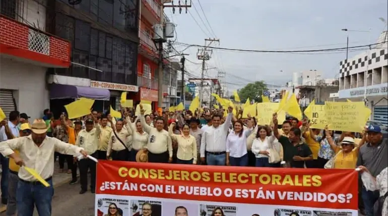 Con marcha, PRD exige al IEPC ser imparcial durante proceso electoral