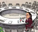Milei publica caricatura que muestra a Sheinbaum sola ante el avance de la derecha en Latinoam&eacute;rica