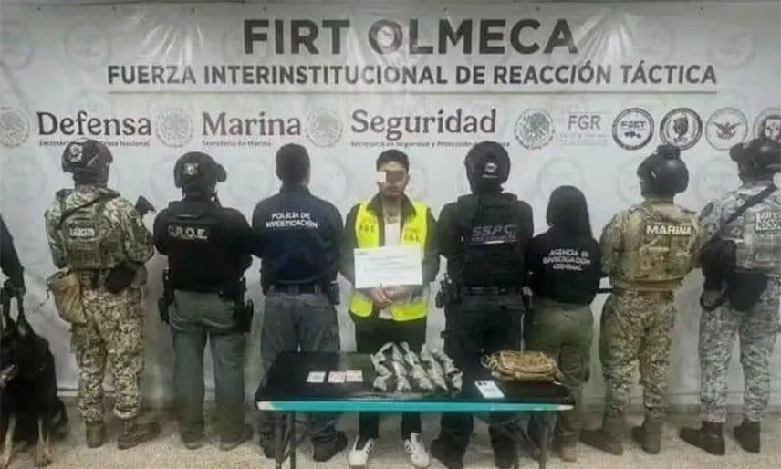 Detienen en Tabasco a "El Cabra", presunto líder del grupo Mara 18