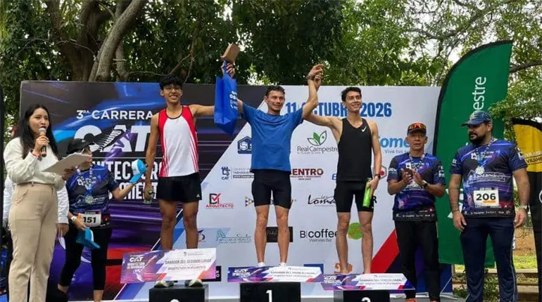 Jos&eacute; Alberto Bal&aacute;n y Bel&eacute;n Valdez fueron los ganadores de la Carrera Atl&eacute;tica del CAT de 6.5 km