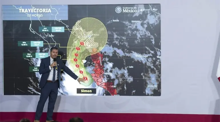 En alerta Jalisco, Sinaloa y Nayarit, el paso de "Sim&oacute;n" dejar&aacute; lluvias importantes en las tres entidades: Conagua