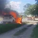 Se incendia veh&iacute;culo en la v&iacute;a corta a Cunduac&aacute;n