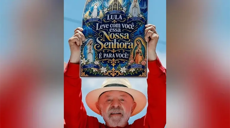 Lula aparece con imagen de la Virgen de Guadalupe durante campa&ntilde;a presidencial en Brasil