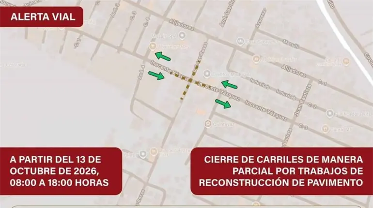 Anuncia Centro cierre parcial de carriles en la colonia Pino Su&aacute;rez por trabajos de pavimentaci&oacute;n