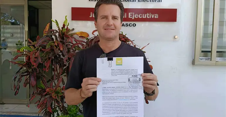 Formaliza Gaudiano denuncia contra el IEPC ante el INE