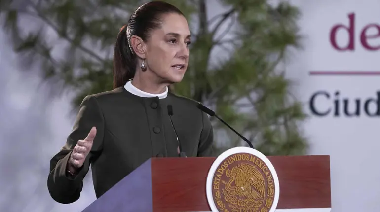 Como oportunistas califica Sheinbaum al PT por respaldar protestas de trabajadores del IMSS